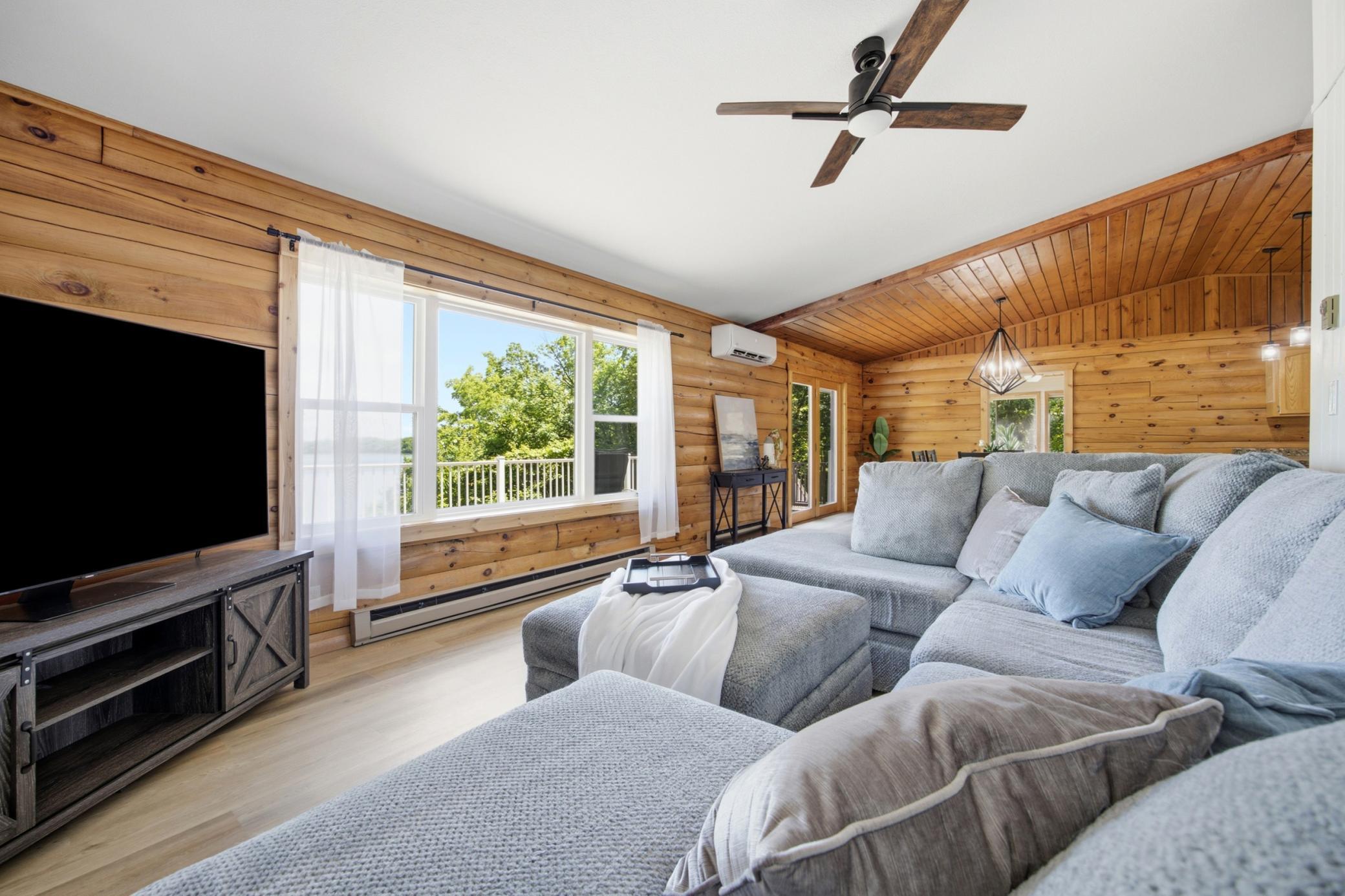 Lounge or entertain with stunning lake views