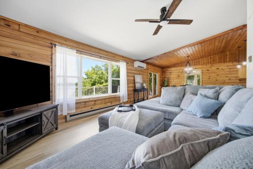 Lounge or entertain with stunning lake views