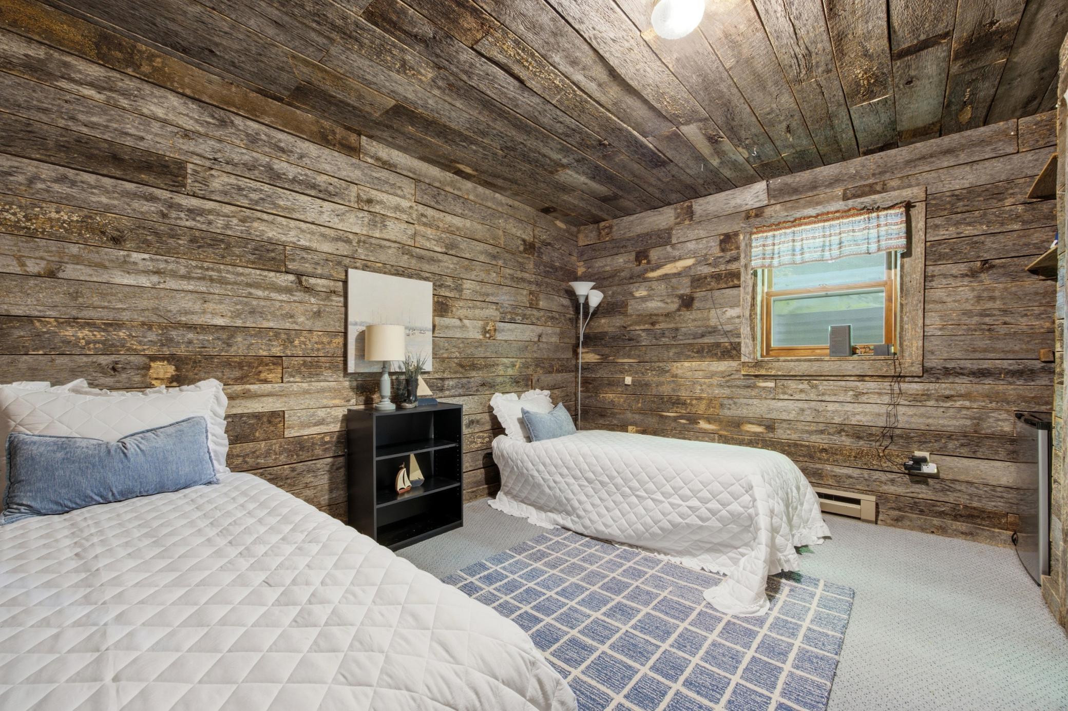 2nd flex room with unique barn wood details