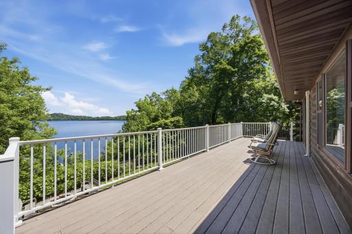 Morning coffe, afternoon snacks, and evening night caps on this massive deck with breathtaking views