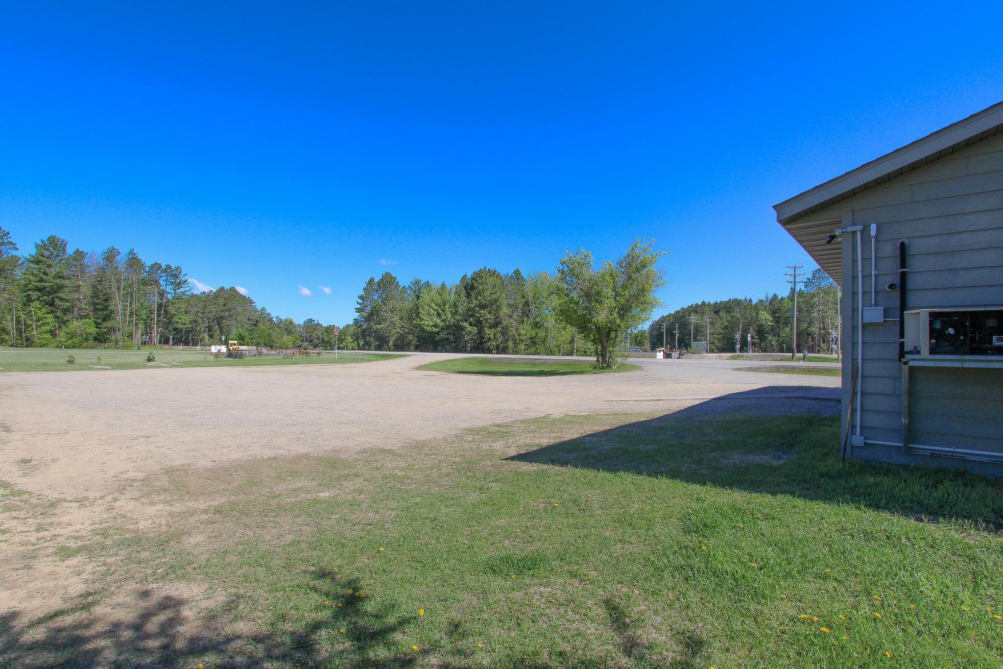 Huge parking lot.