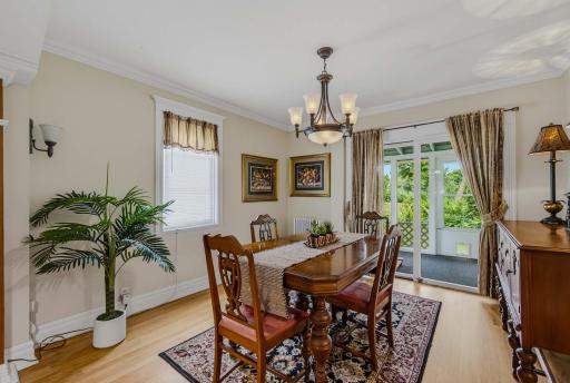 Formal Dining Room with Access to Screen Porch