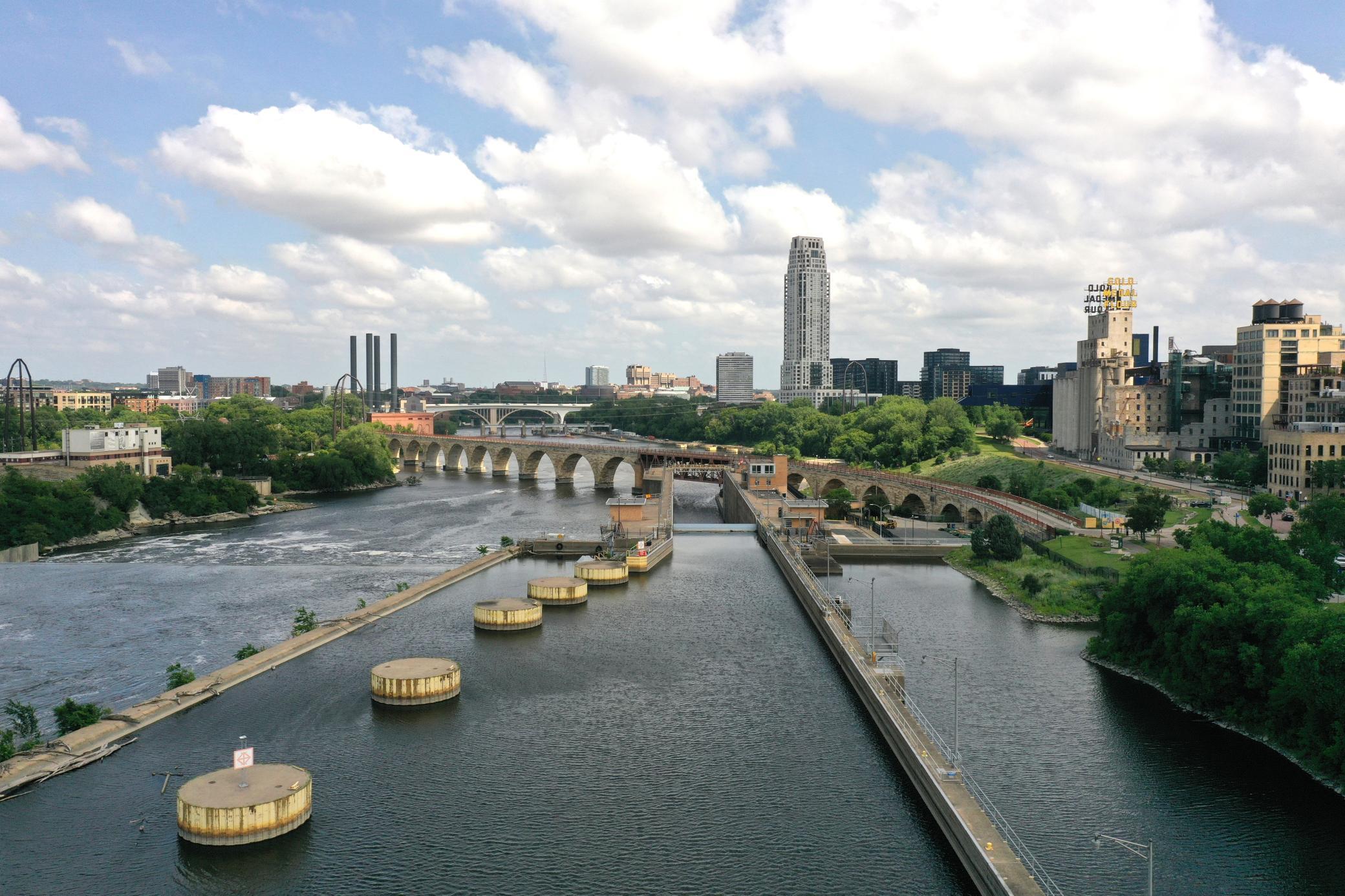 River and Stone Arch Bridge