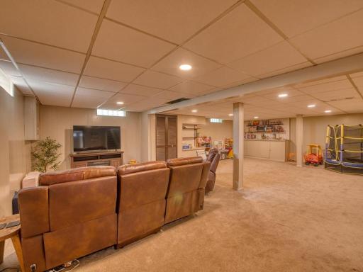 Huge basement family room offers many opportunities