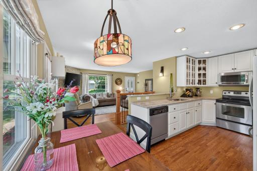 Open floor plan gives easy access to all main level living spaces.