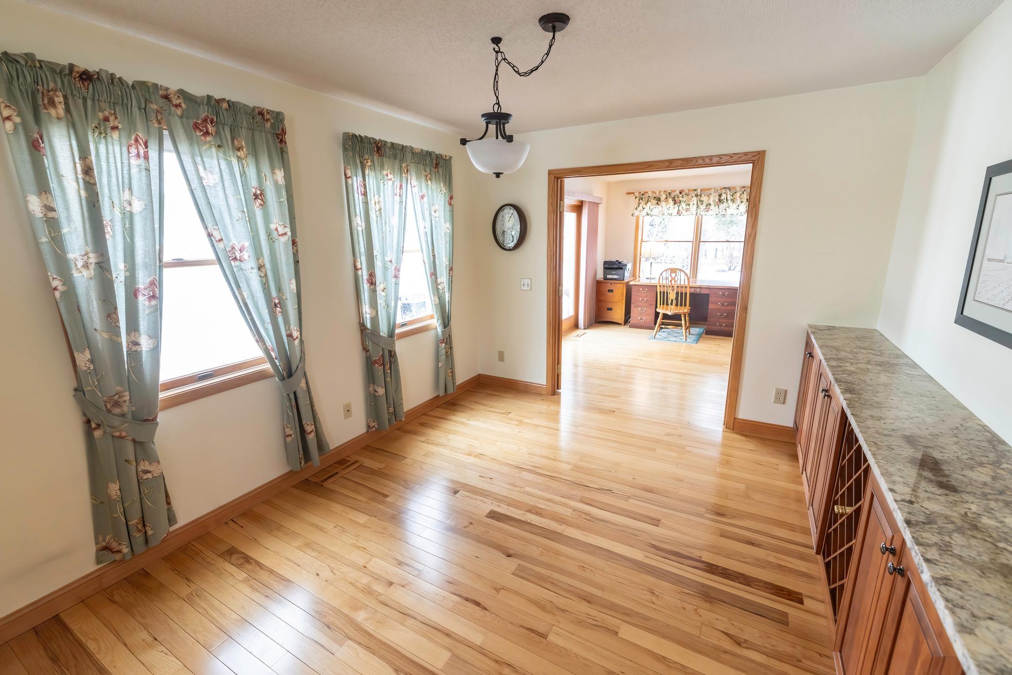 Bright sunny dining room