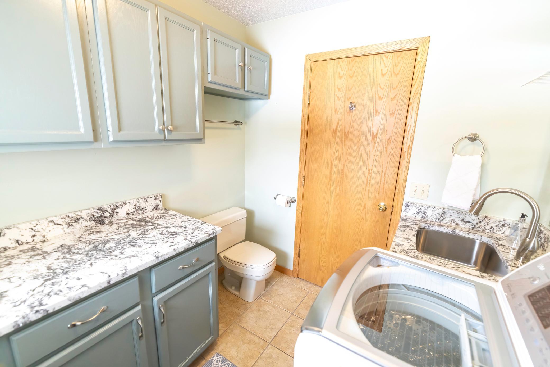 laundry and half bath