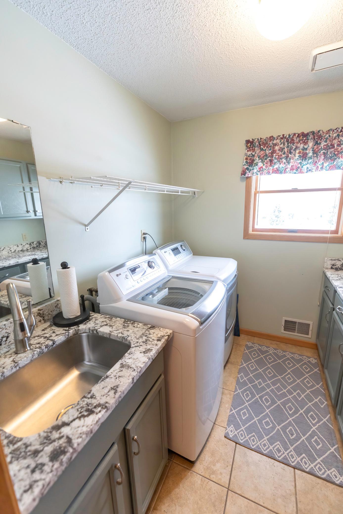 Laundry and half bath