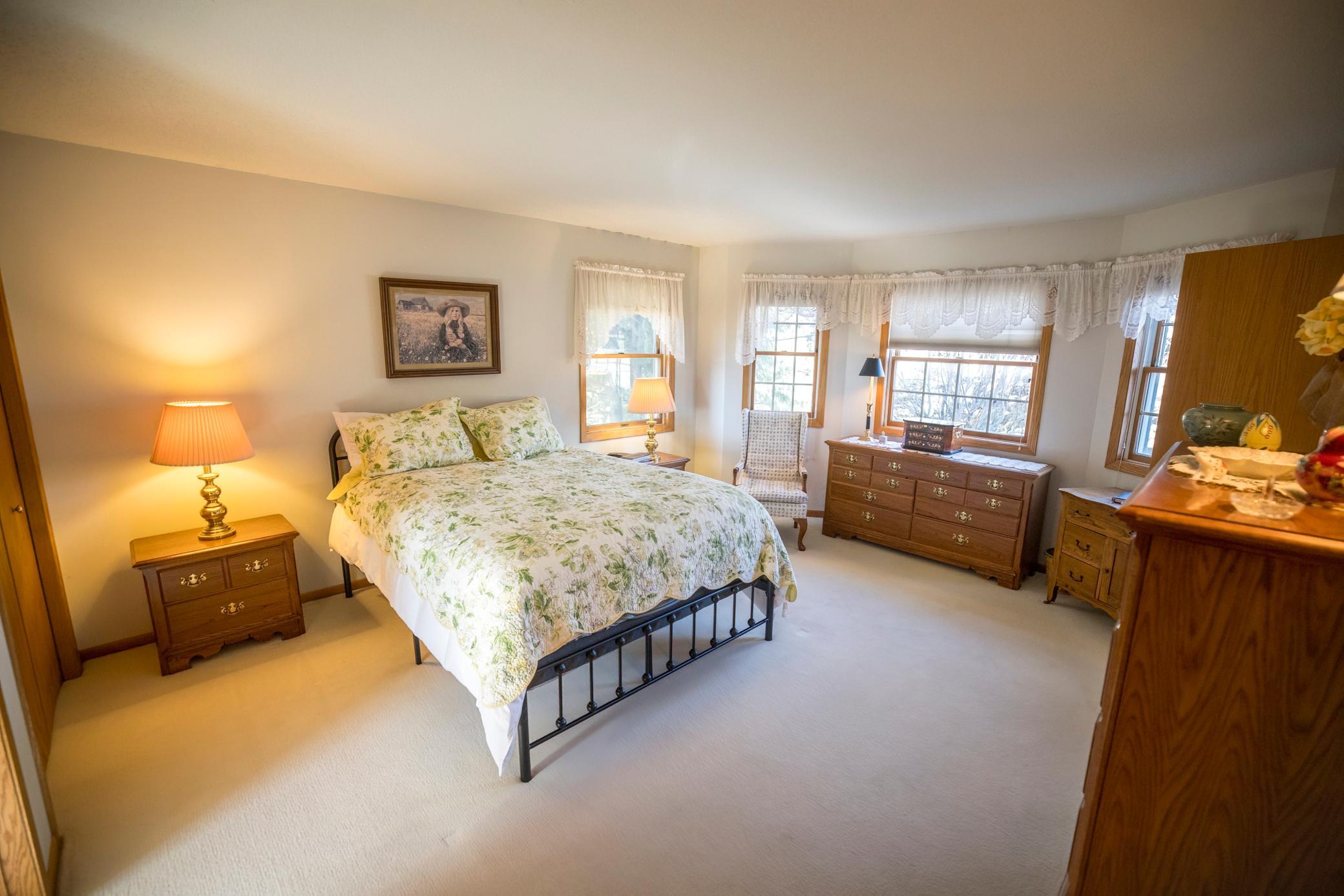 Spacious primary bedroom