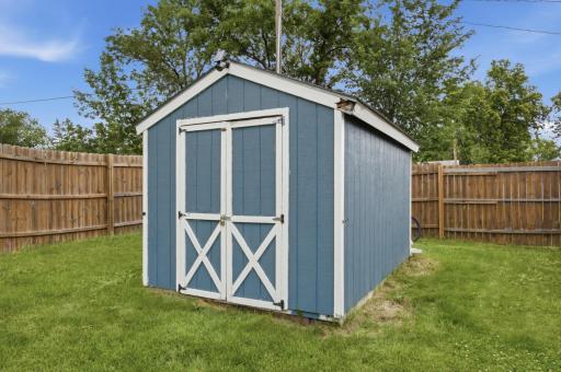 Shed in backyard