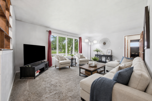 Digitally Staged Living Room