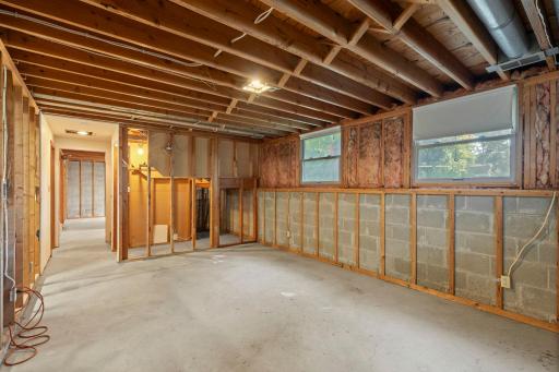 Larger windows for possible future egress living space