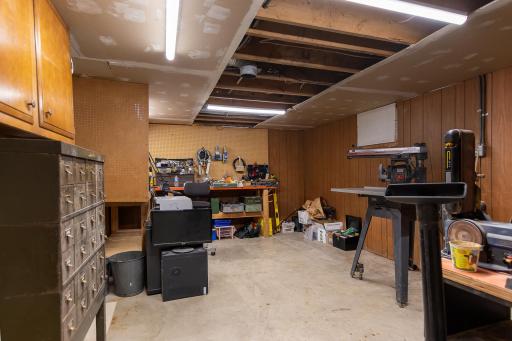 Basement work room, could be converted to a 4th bedroom or playroom