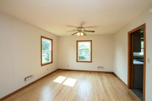 The dining area provides plenty of space for a good sized dining table and chairs.