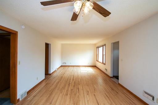 The living and dining areas flow seamlessly together.