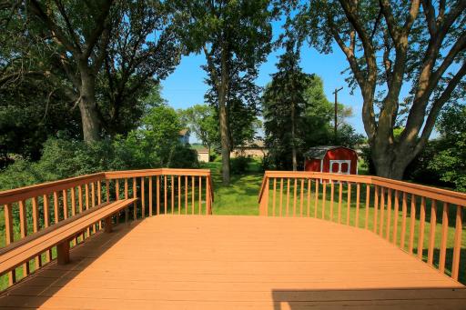 Super spacious deck with ample seating area for the whole family!