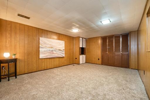 Versatile lower-level room perfect as a bedroom or family room, featuring an egress window for safety and natural light.