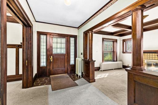 Front Entry with Sidelights, Original Door with Hardware