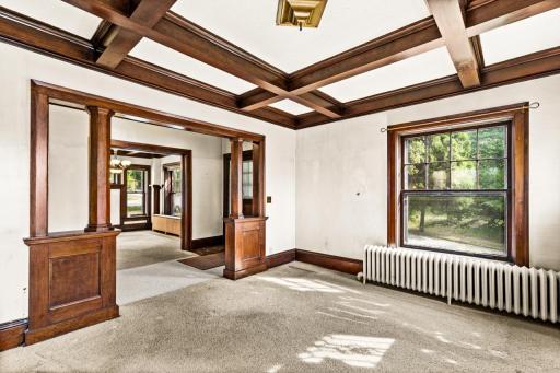Living Room facing Foyer and Formal Dining Room