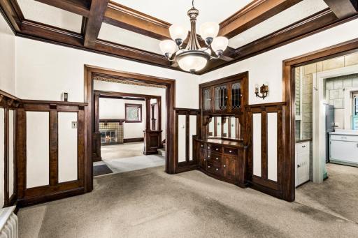 Built-In Buffet and Ornate Sconce