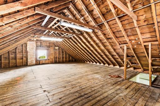 Unfinished Attic with Lake Superior View
