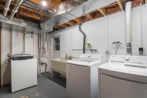 Lower Level Laundry (*only one washer and one dryer will stay)