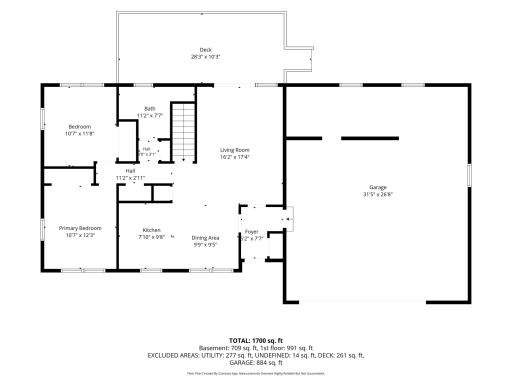 Main Level Floorplan - Take Note of Huge Garage!