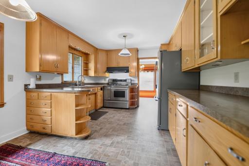 Large Kitchen with eat in area and ample cabinets