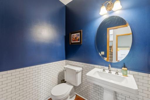 Main Floor Half Bath with Subway Tile