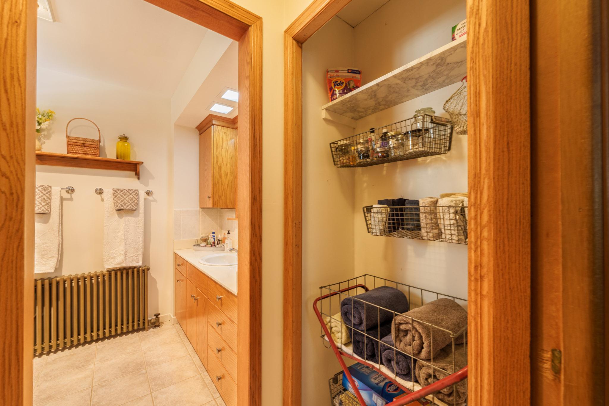 Additional storage space is always a bonus. This is one of two linen closets.