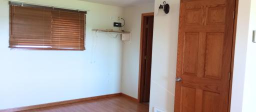 Bedroom area with bathroom and closet