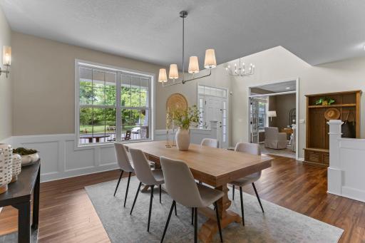 The thoughtful layout offers seamless flow for both everyday living and entertaining.