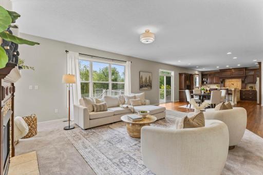 Expansive backyard views and natural light.