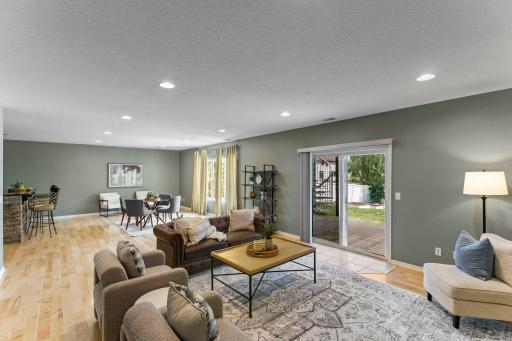 Seamless walkout access to the backyard.
