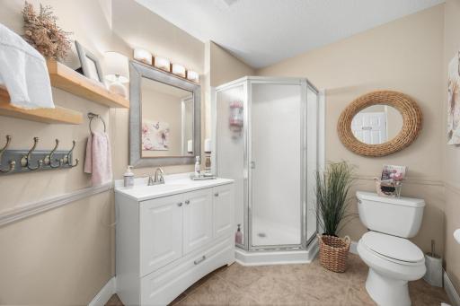 Beautiful 3/4 bathroom on the main floor!