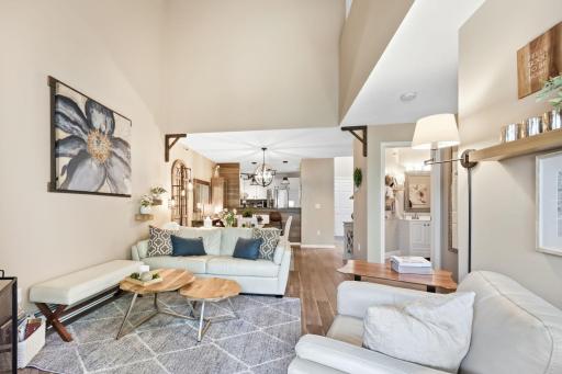 The vaulted ceiling gives such an OPEN feeling!