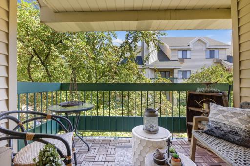 The deck feels like you're relaxing in a super cool treehouse. Check out the changes of color in pics at the end!