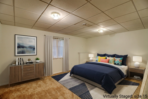 AFTER - Virtually Staged Lower Level Bedroom 2