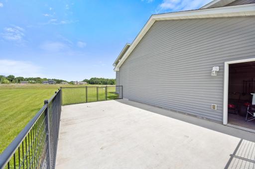 Large fenced in space for fur babies, additional patio/storage, play area... so many potential uses!