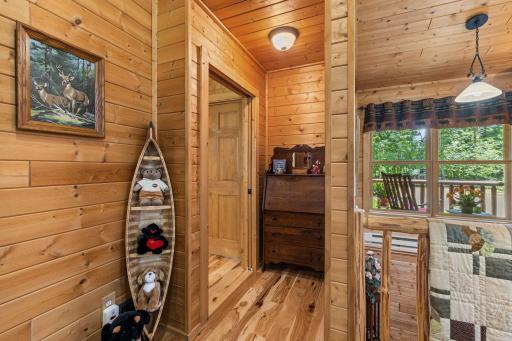 Hallway and entry into the main floor bedroom