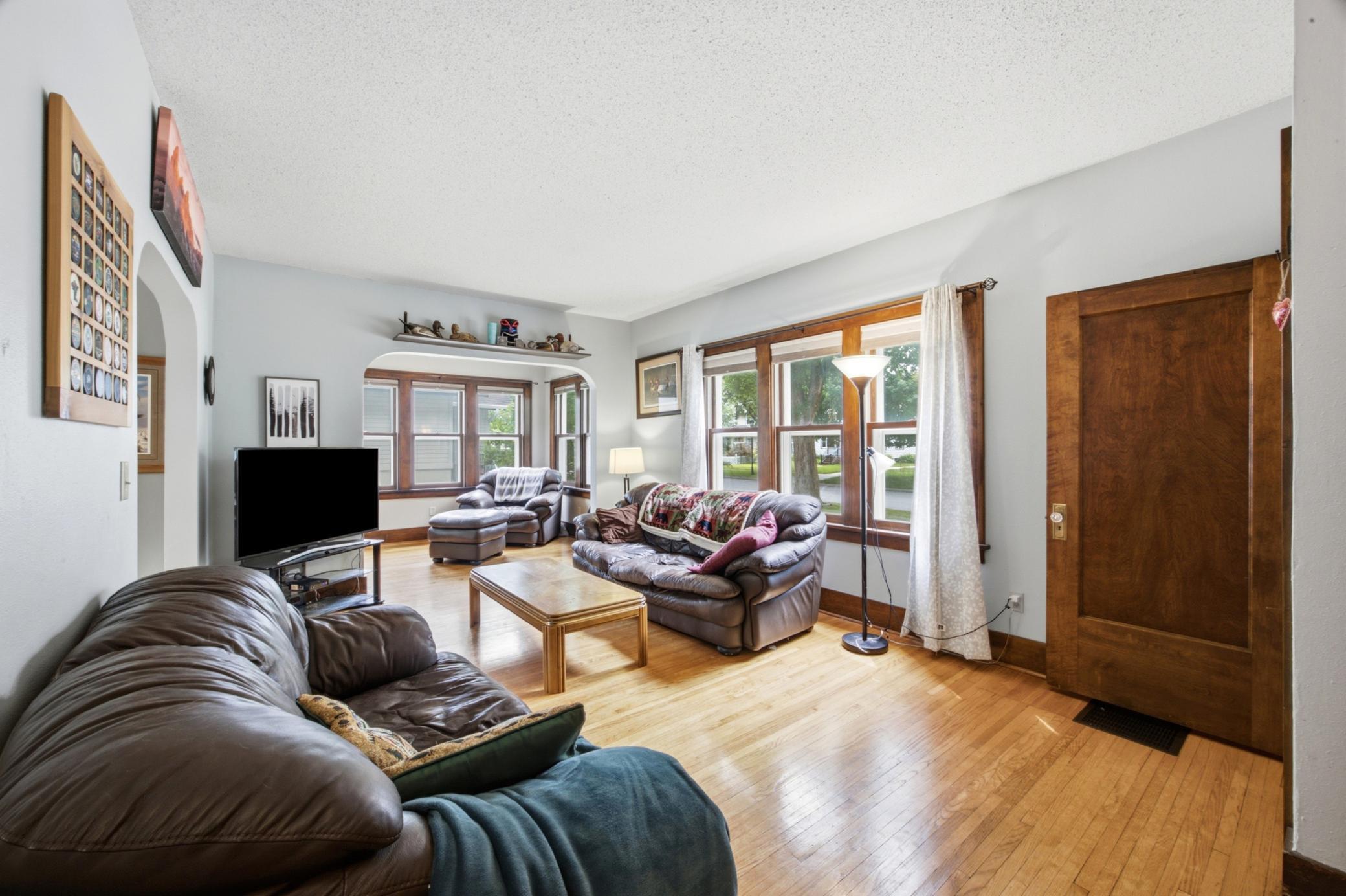 Living room and south side sunroom