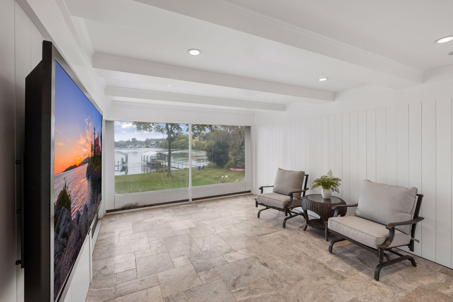 Step out into the screened in porch with Phantom Screens