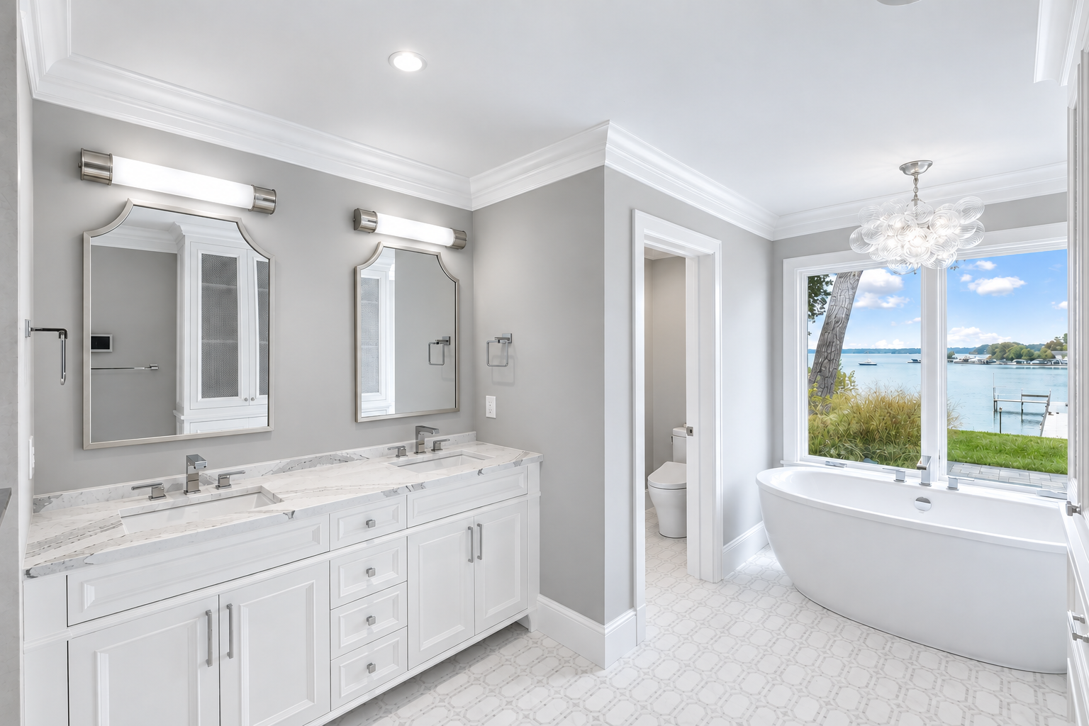 Step into the luxurious primary bathroom