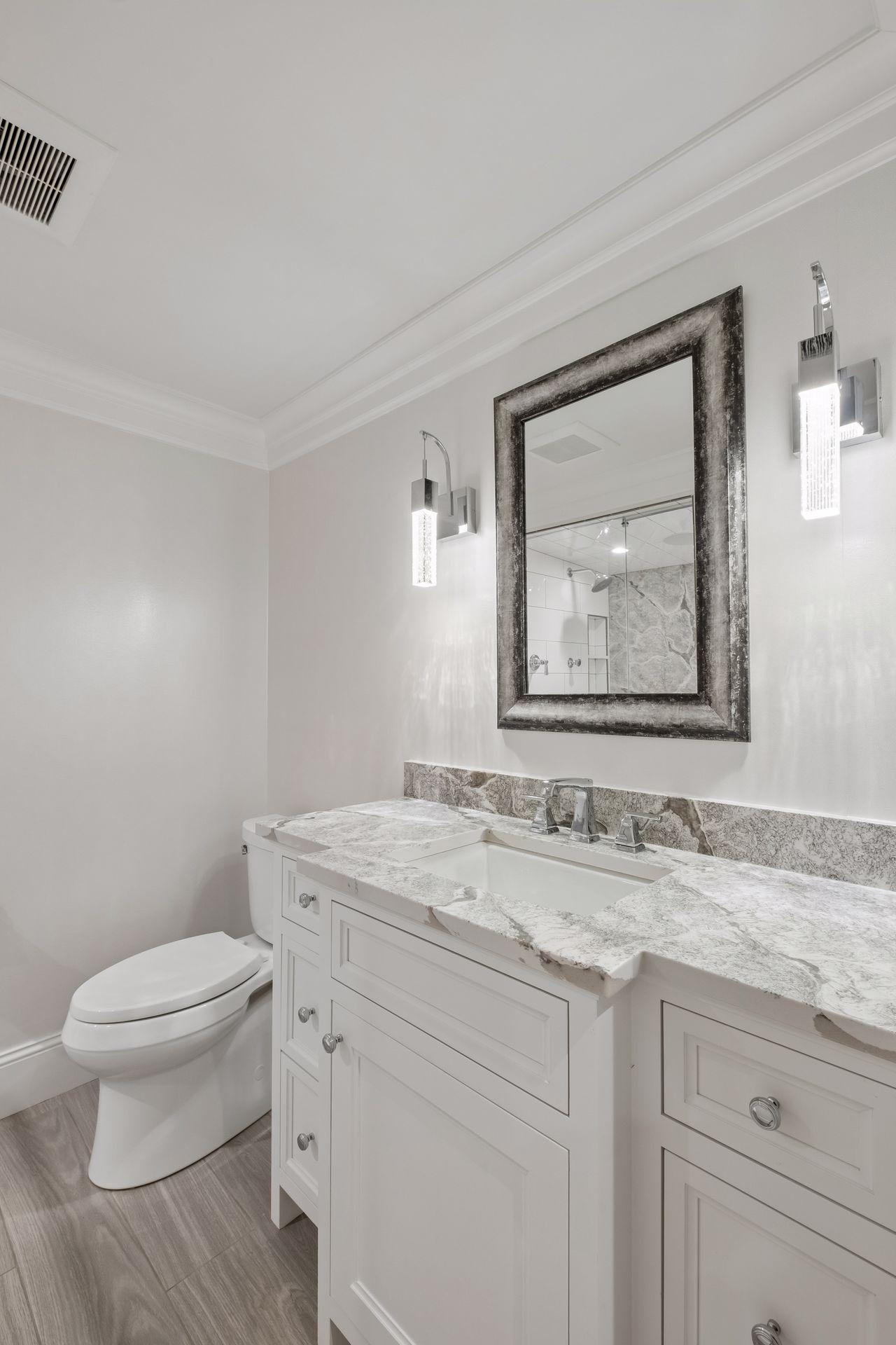 Lower level 3/4 bathroom