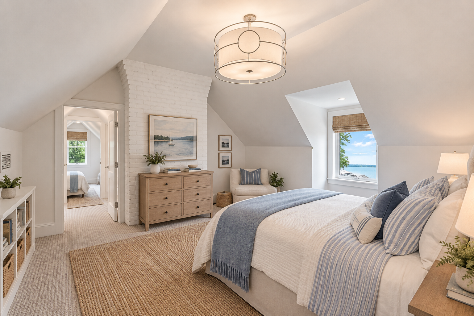 AI image of and fourth bedroom on the upper level