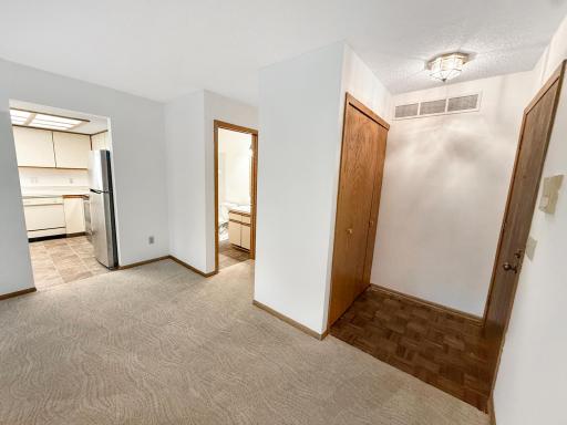 Gorgeous parquet flooring in the entry