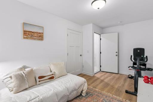 Large adjacent closet. Office, work out room or storage.
