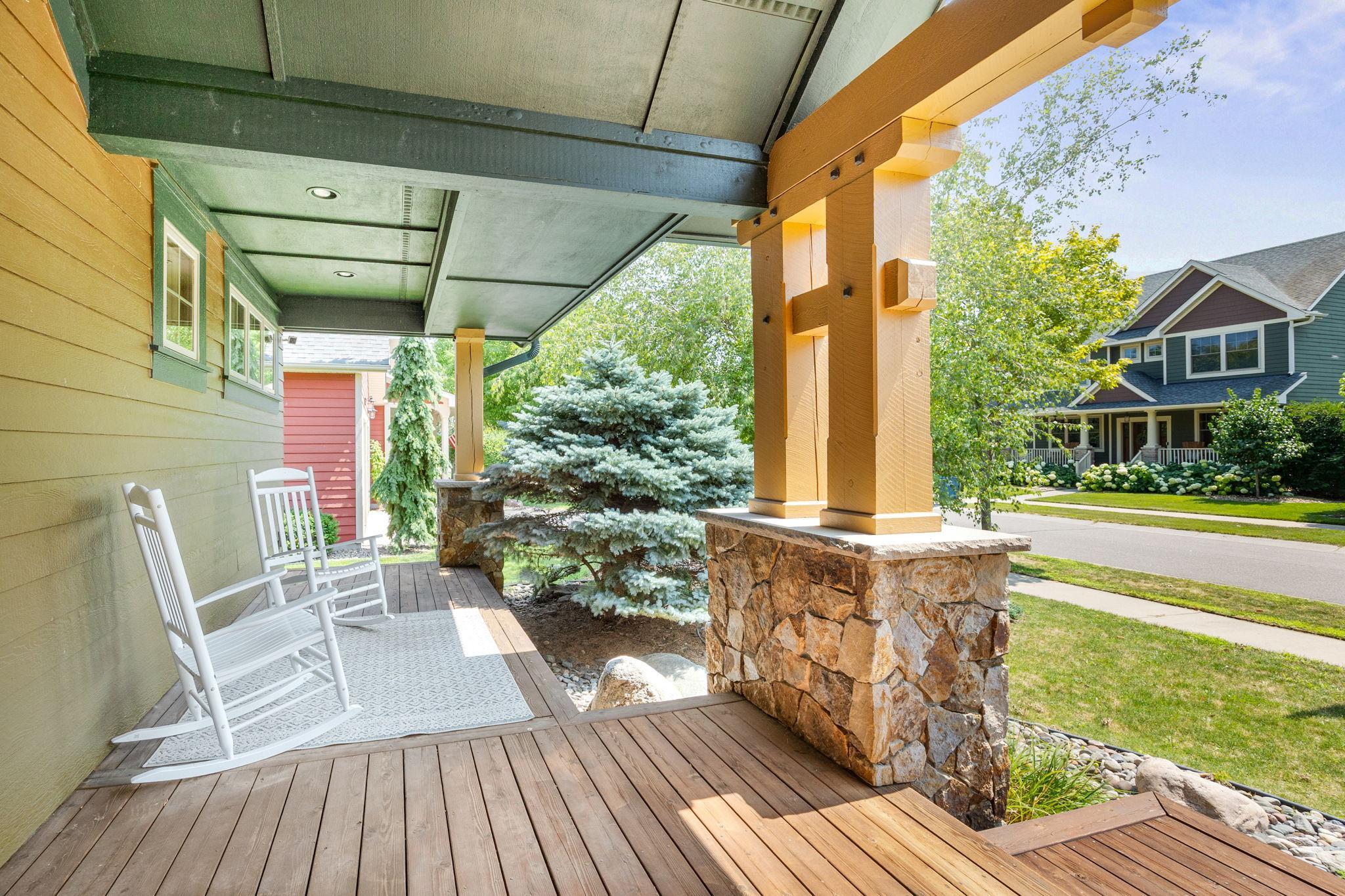 Although you cannot beat the backyard views, how about this fantastic porch?!