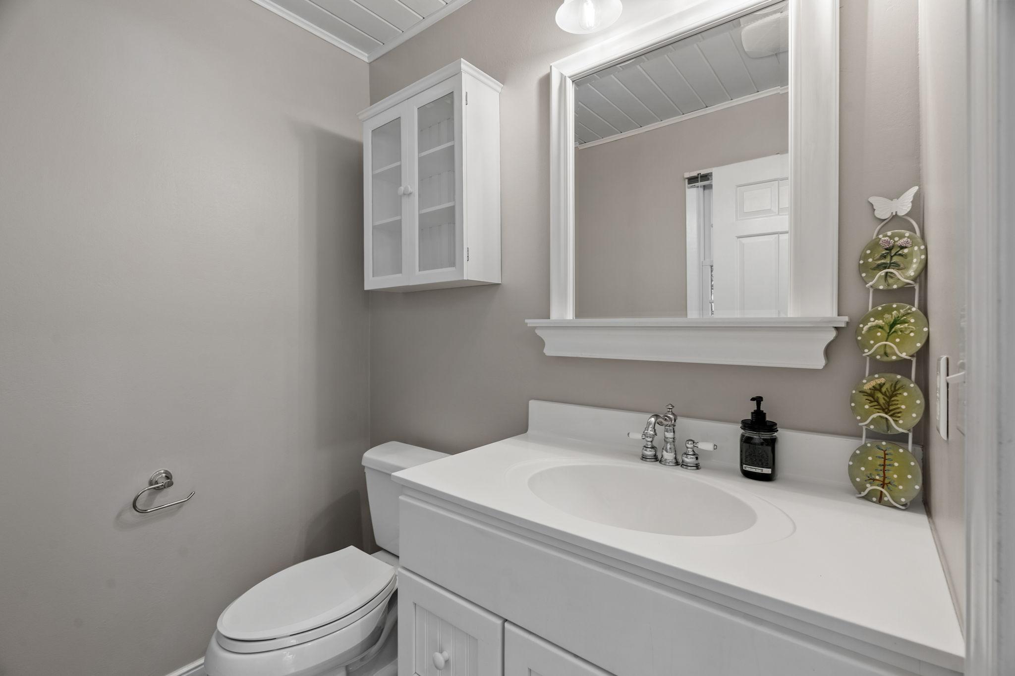 Main level powder room.