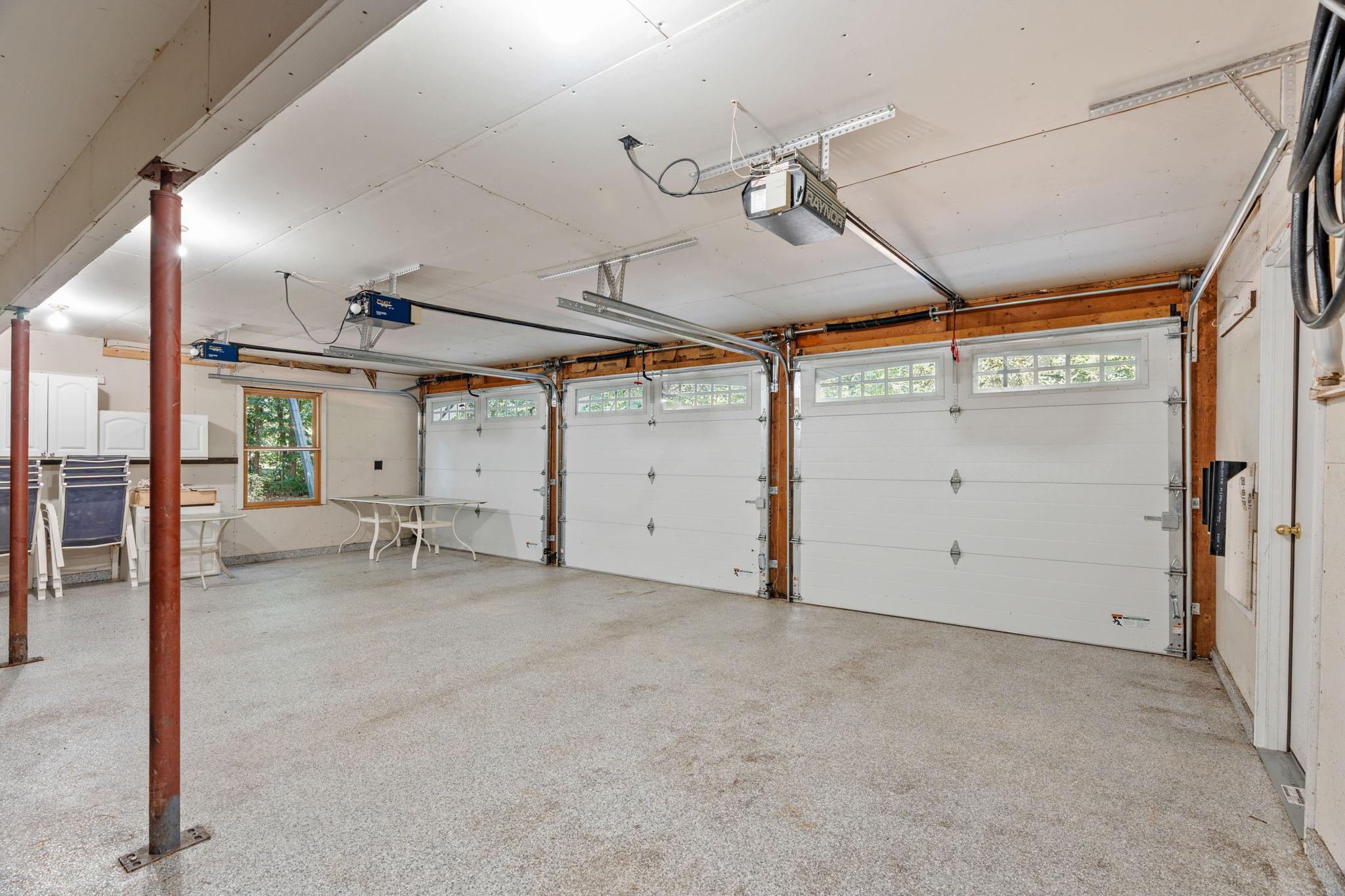 Extra vehicles and storage all will have a place in this garage.